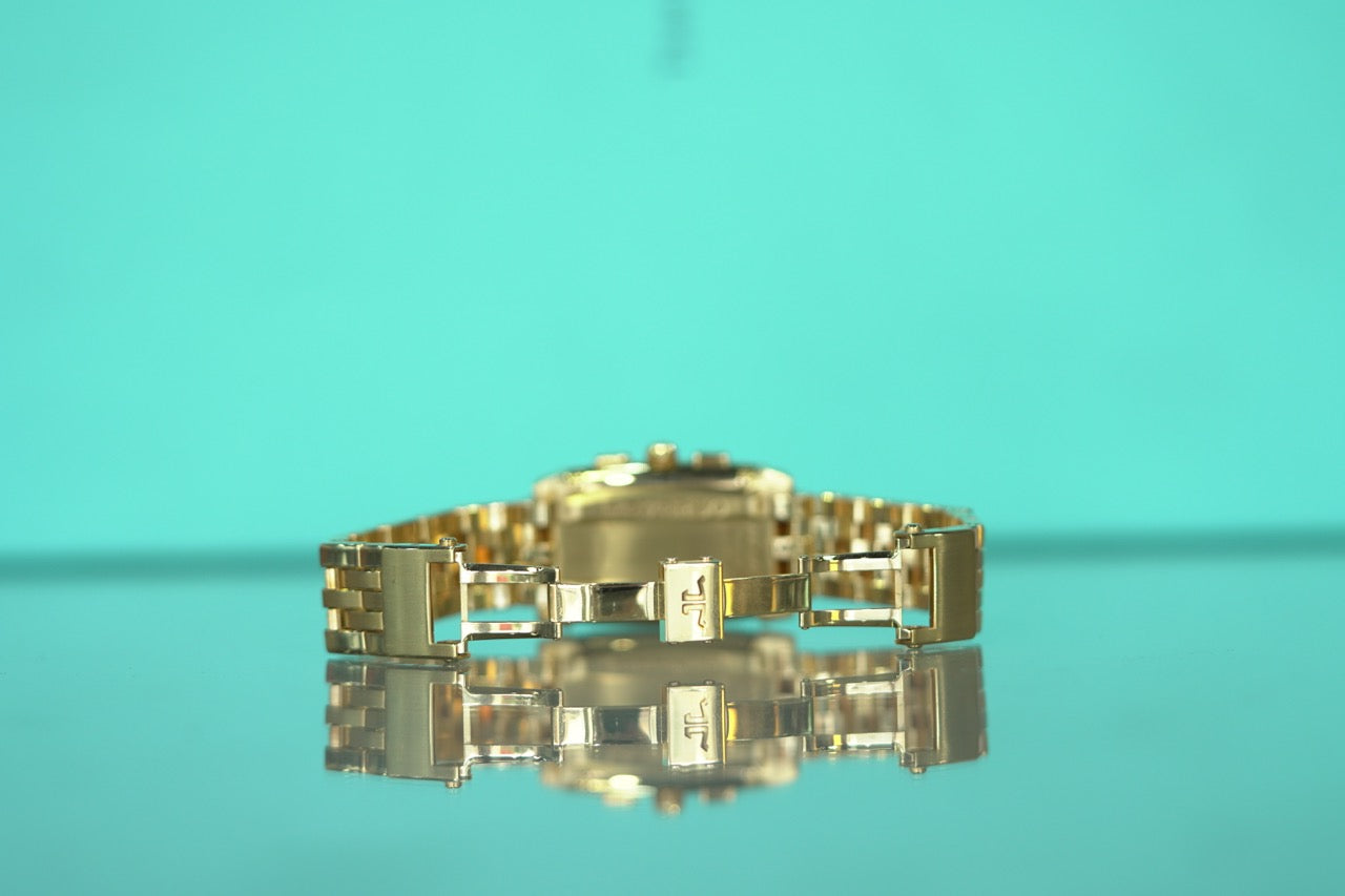 Jaeger Le Coutre Reverso Yellow Gold 26mm Dual White Bracelet Watch Only 290160