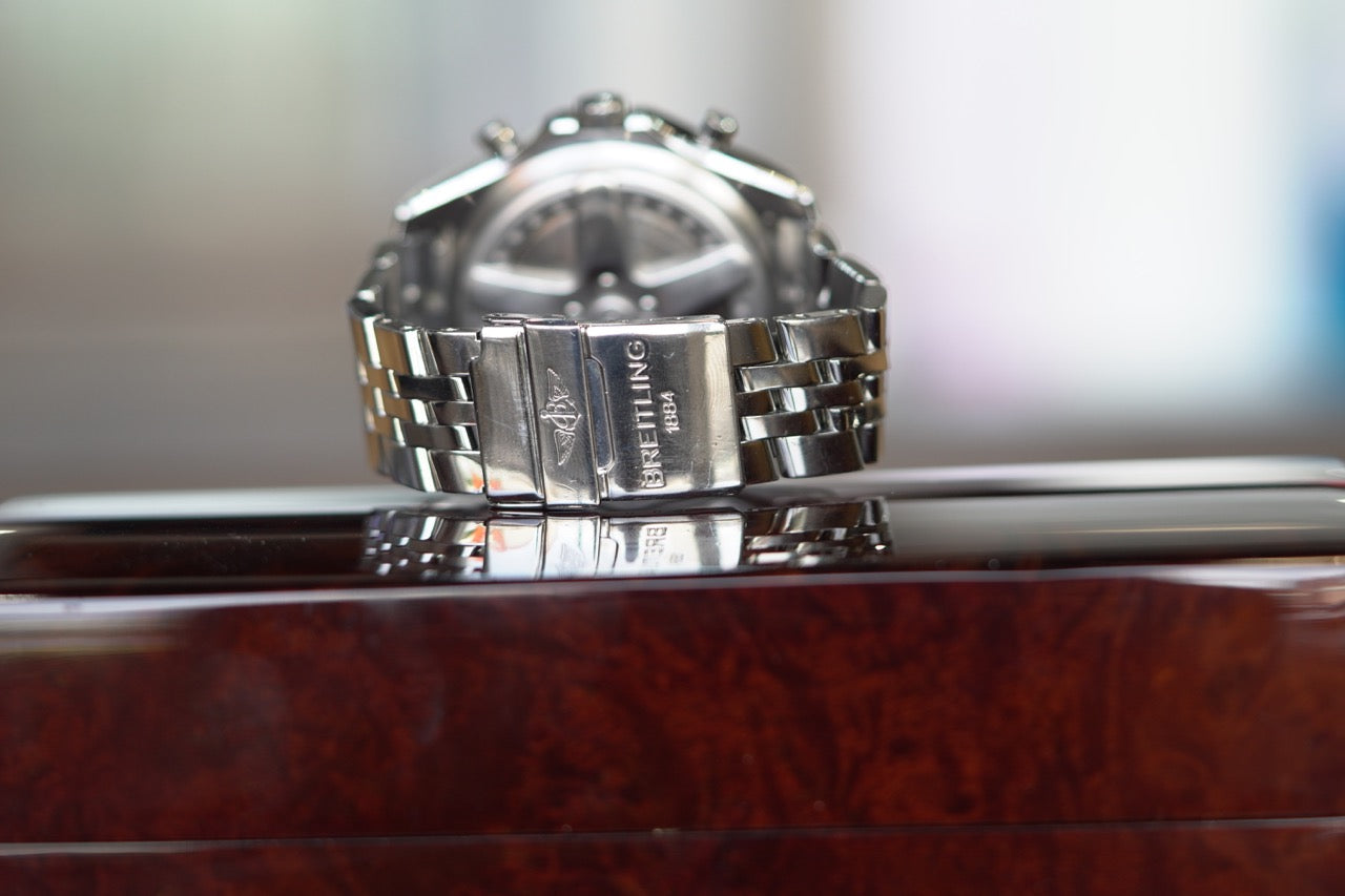 Breitling Bentley Stainless Steel 48mm White Bracelet Box & Papers A44362