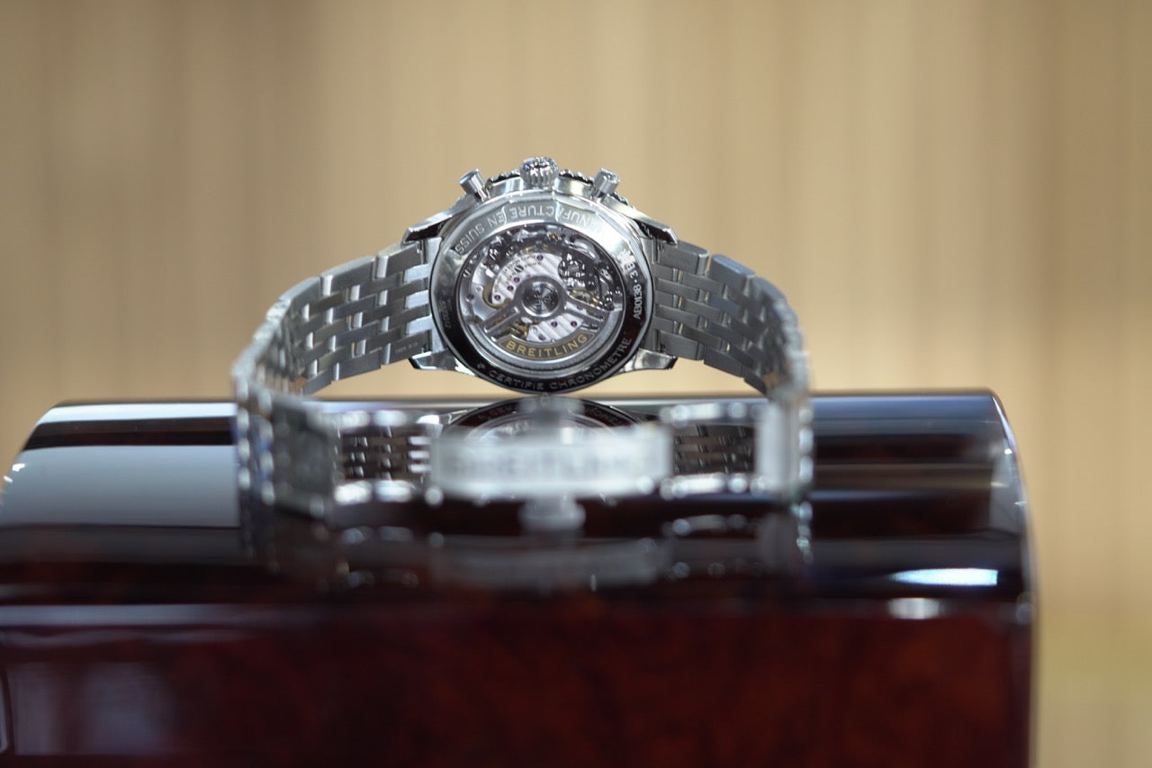 Breitling Navitimer Stainless Steel 43mm Ice Blue Bracelet Box & Papers AB0138