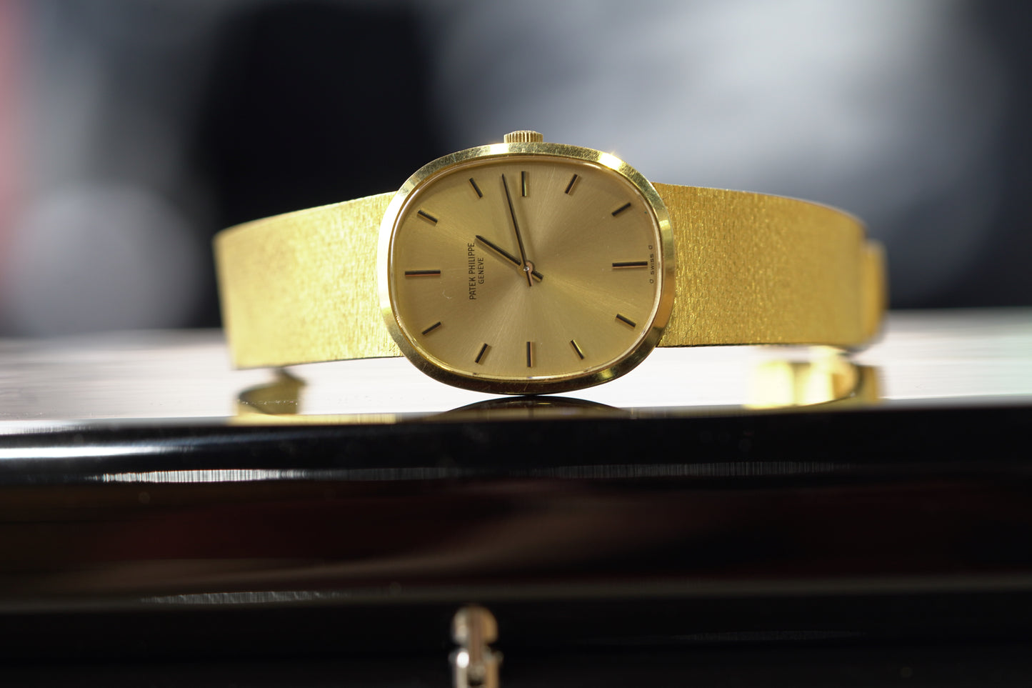 Patek Philippe Ellipse Yellow Gold 32mm Gold Bracelet Watch Only 1973 3546