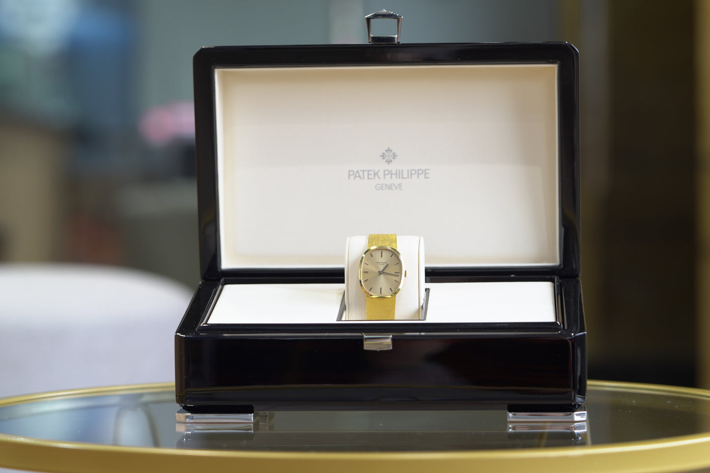 Patek Philippe Ellipse Yellow Gold 32mm Gold Bracelet Watch Only 1973 3546