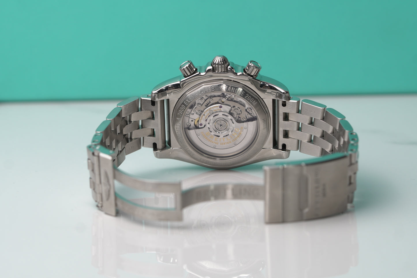 Breitling Chronomat Stainless Steel 44mm Black Bracelet Box AB0111
