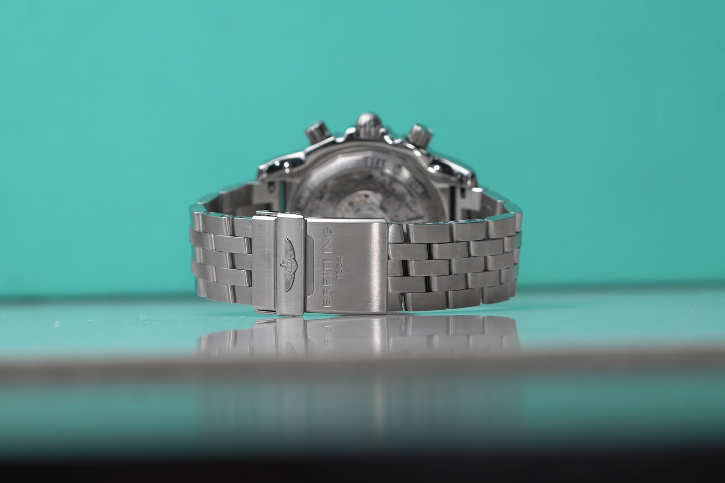 Breitling Chronomat Stainless Steel 44mm Black Bracelet Box AB0111