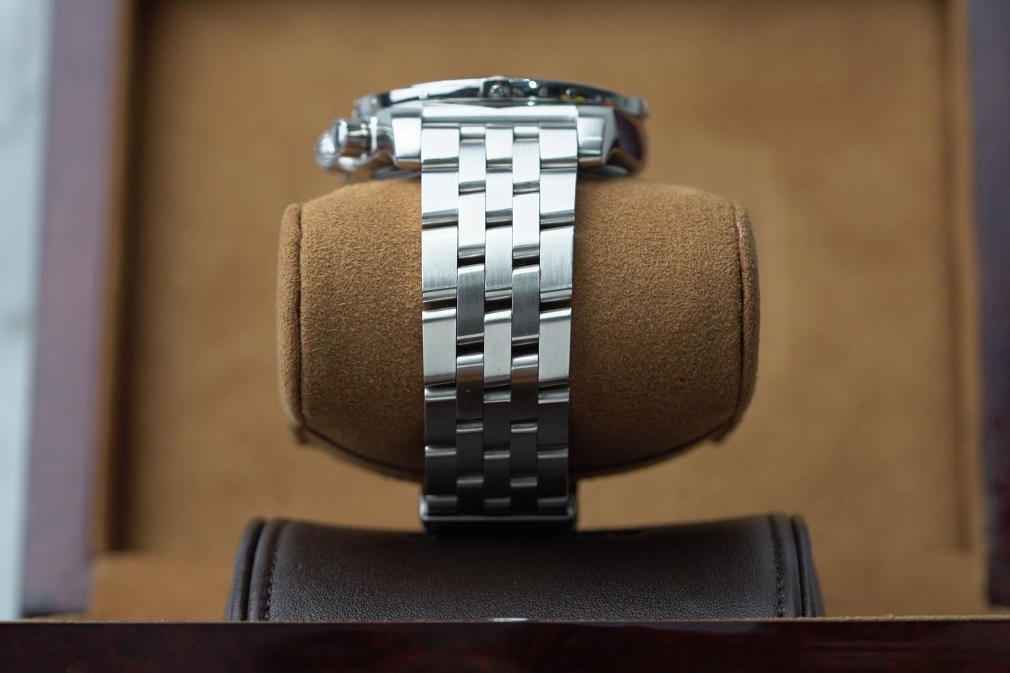 Breitling Chronomat Stainless Steel 44mm Black Bracelet Box AB0111