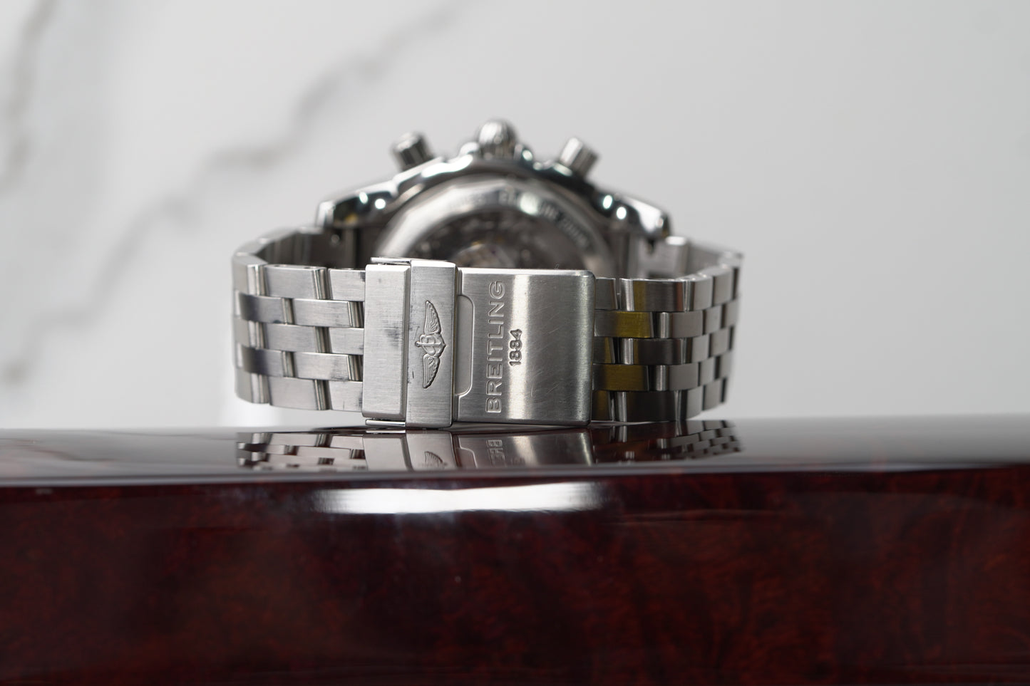Breitling Chronomat Stainless Steel 44mm Black Bracelet Box AB0111