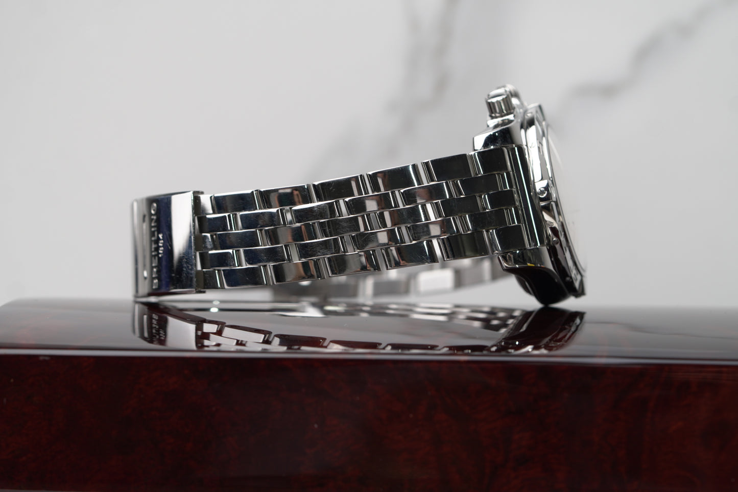 Breitling Chronomat Stainless Steel 44mm Black Roman Bracelet Watch Only AB0110