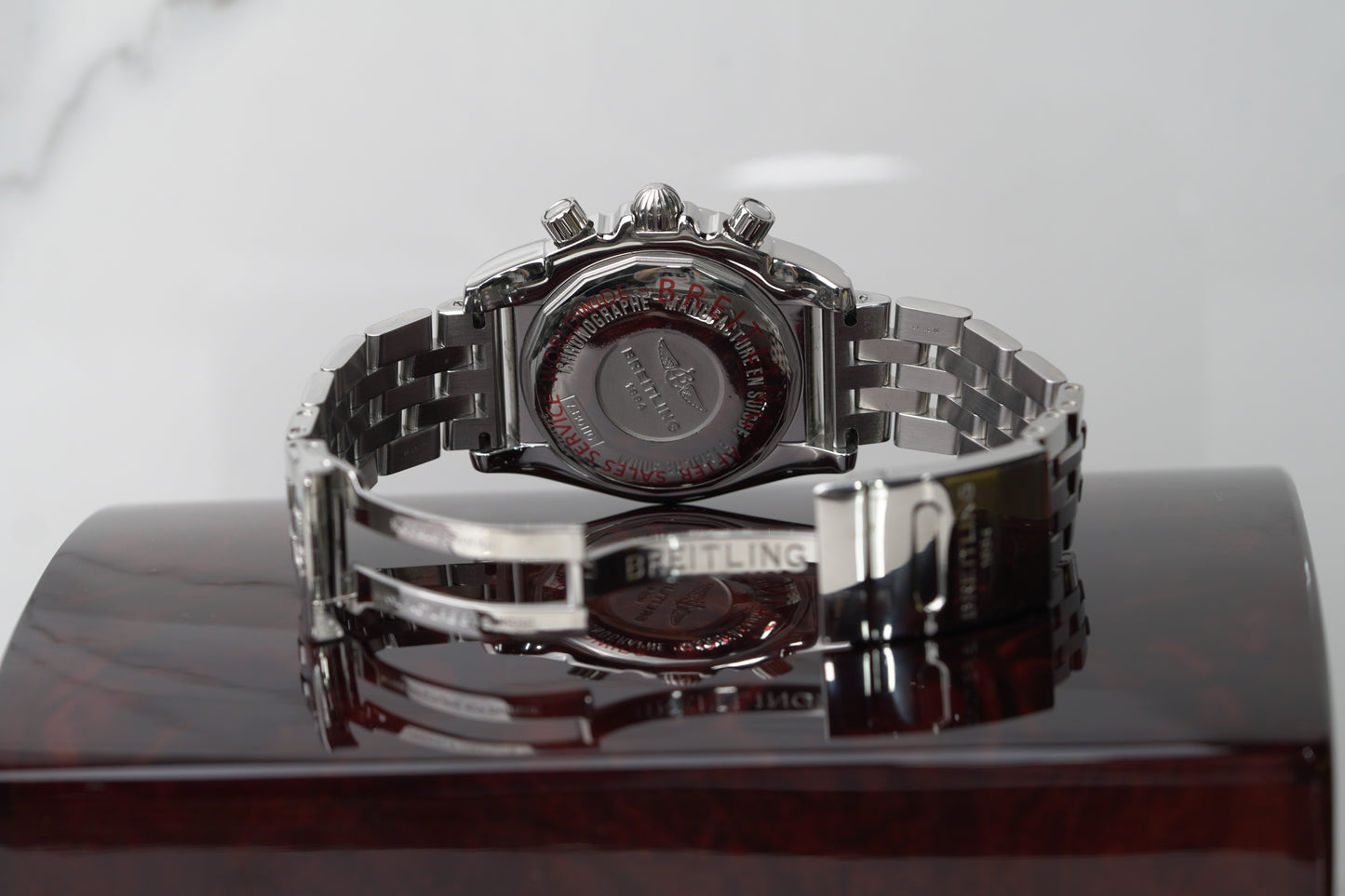 Breitling Chronomat Stainless Steel 44mm Black Roman Bracelet Watch Only AB0110