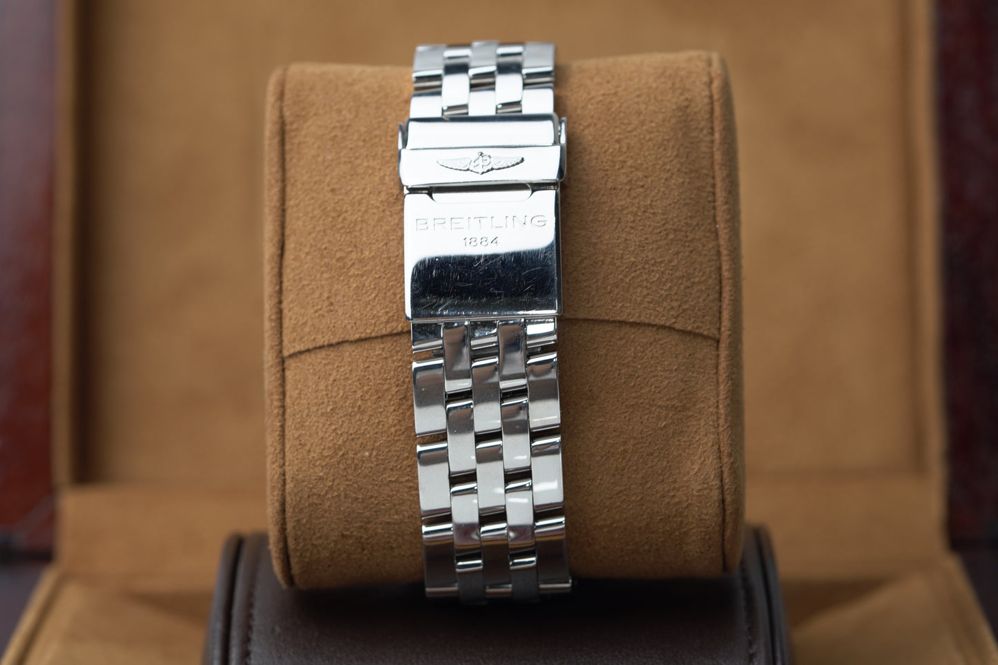 Breitling Chronomat Stainless Steel 44mm Black Roman Bracelet Watch Only AB0110