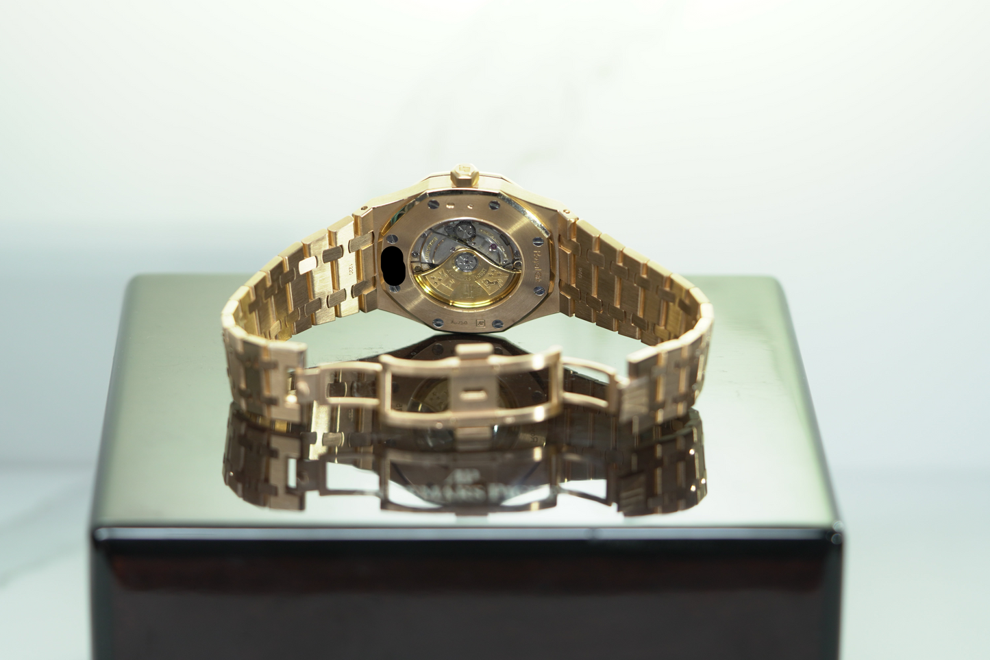 Audemars Piguet Royal Oak Rose Gold Rainbow Bezel 41mm Diamond Bracelet Watch Only