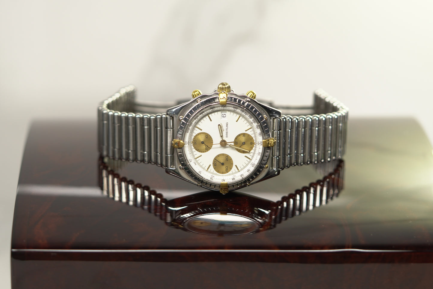 Breitling Chronomat B Stainless Steel 40mm White Bracelet Watch Only B13047