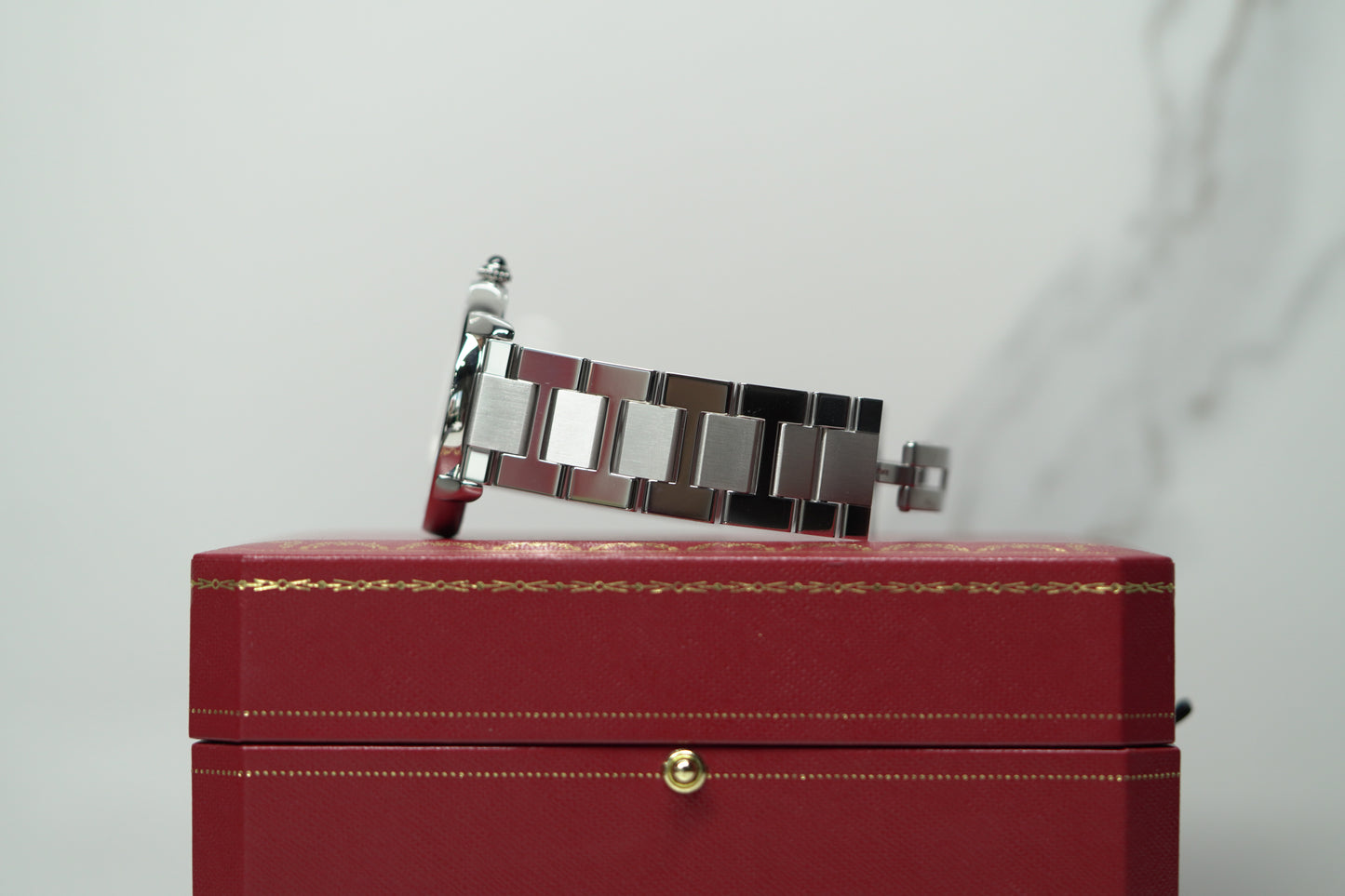 Cartier Ronde Solo De Cartier Stainless Steel XL White Bracelet Watch Only UNK W6701011