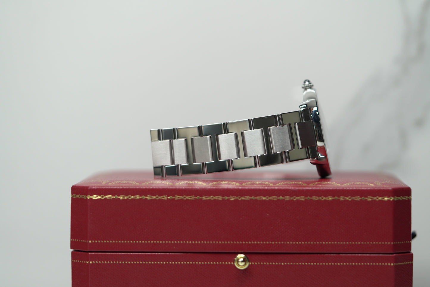Cartier Ronde Solo De Cartier Stainless Steel XL White Bracelet Watch Only UNK W6701011