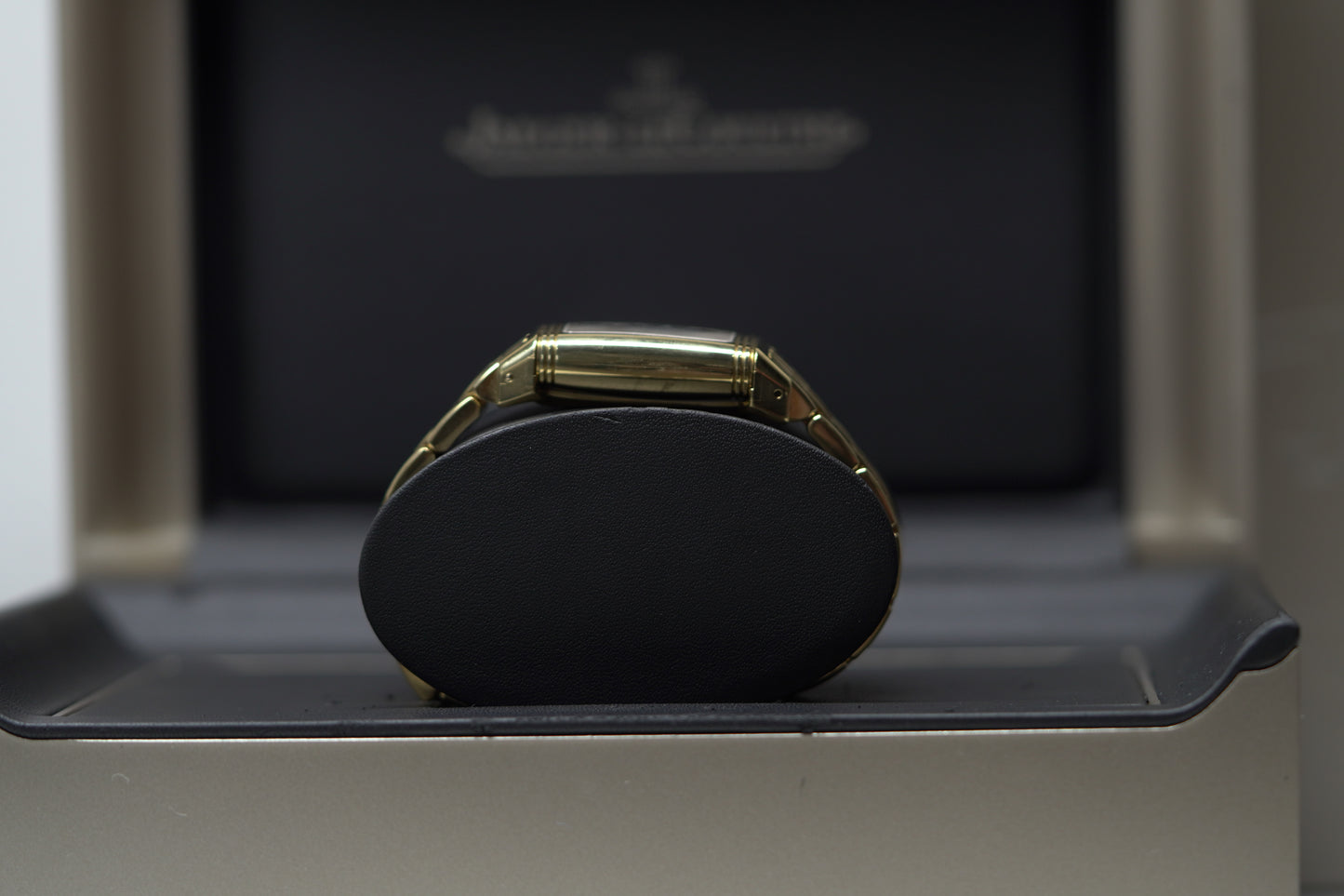 Jaeger Le Coutre Reverso Yellow Gold 26mm Dual White Bracelet Watch Only 290160