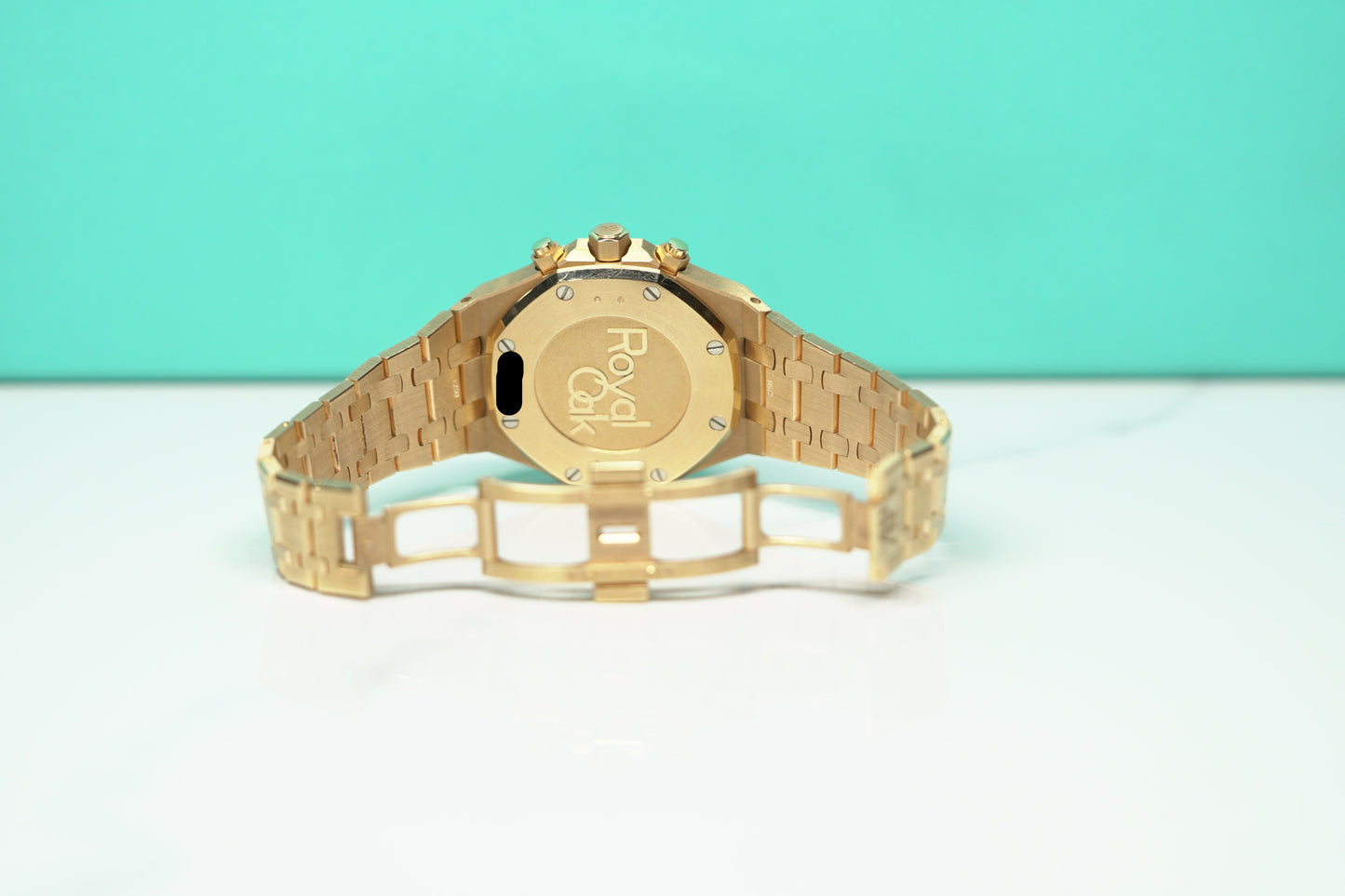 Audemars Piguet Royal Oak Offshore Rose Gold Diamond Bezel 38 White Bracelet Watch Only 26315OR