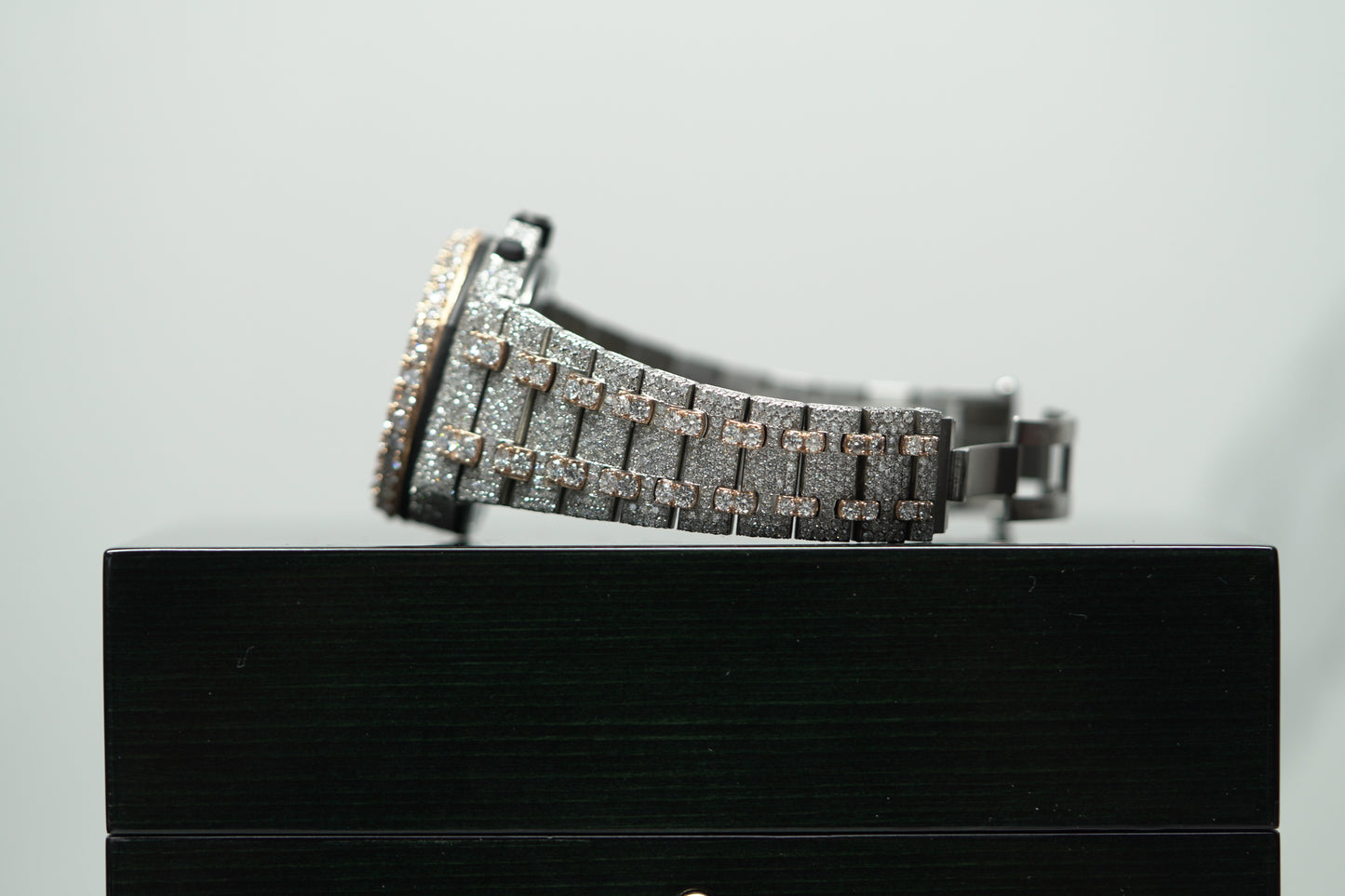 Audemars Piguet Royal Oak Offshore Two Tone Rose Bustdown 42mm Diamond Bracelet Watch Only 26020ST