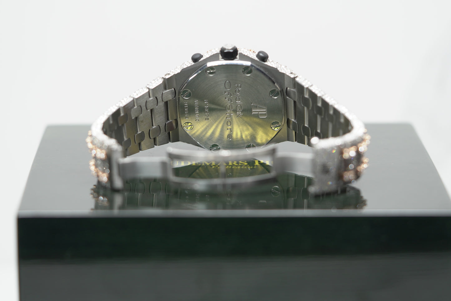 Audemars Piguet Royal Oak Offshore Two Tone Rose Bustdown 42mm Diamond Bracelet Watch Only 26020ST