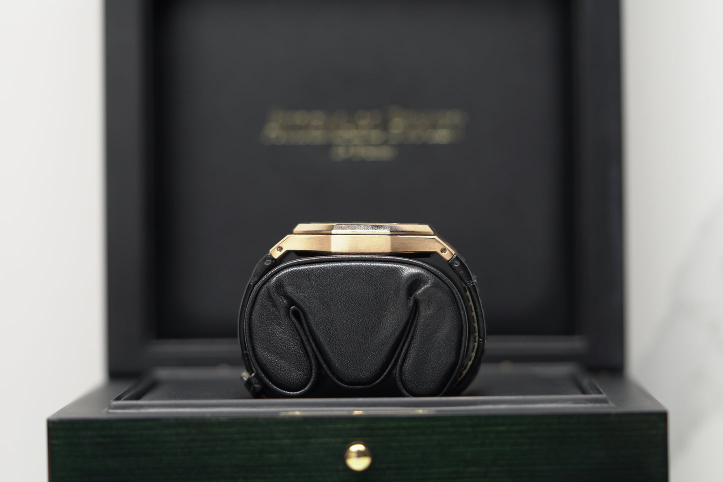 Audemars Piguet Royal Oak Rose Gold 39mm Leather Watch Only 15300OR