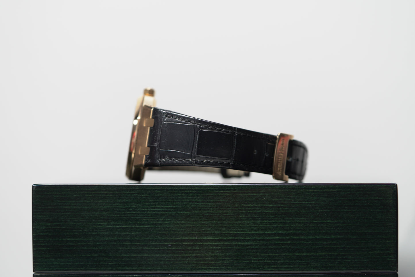 Audemars Piguet Royal Oak Rose Gold 39mm Leather Watch Only 15300OR