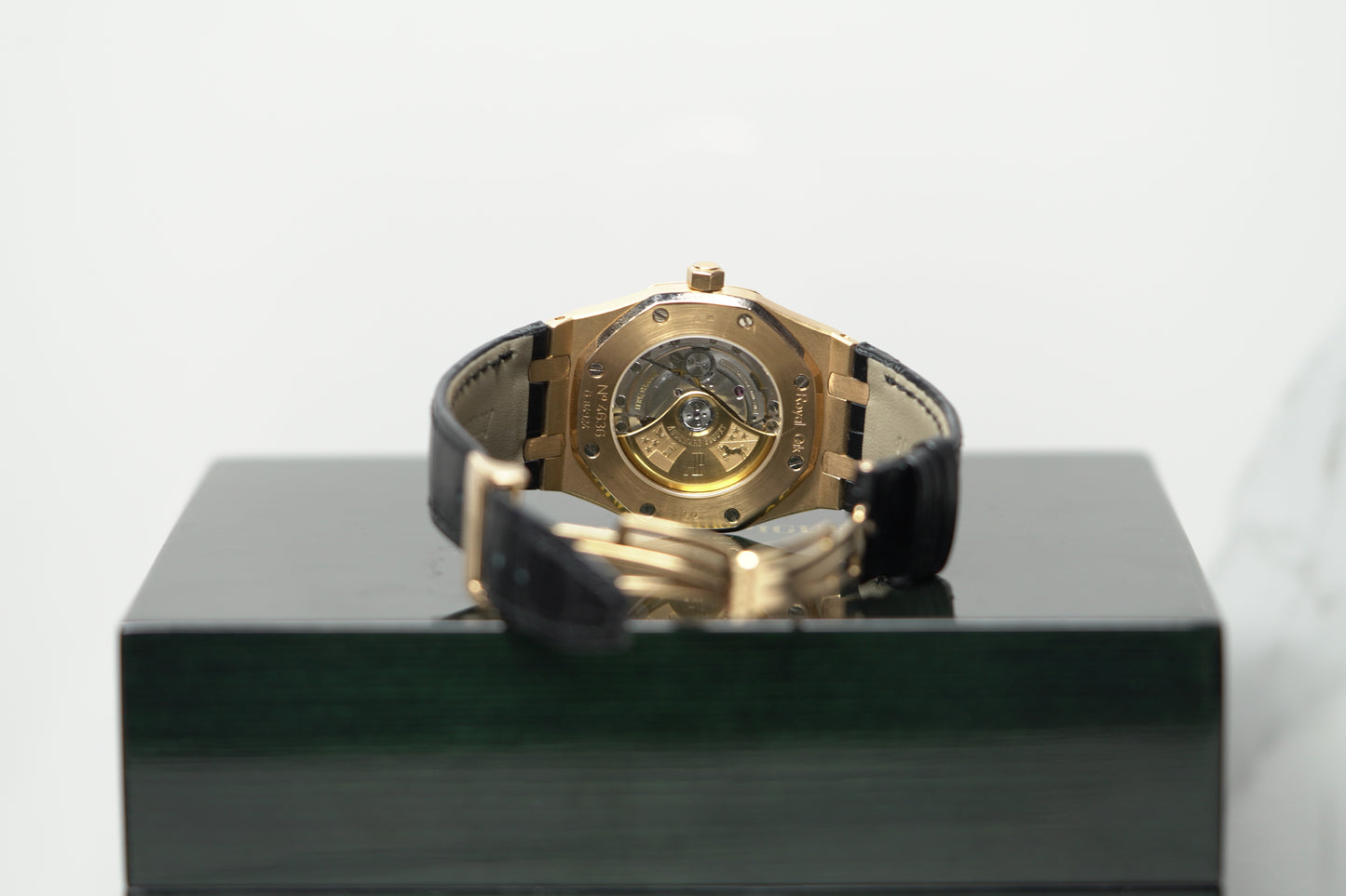 Audemars Piguet Royal Oak Rose Gold 39mm Leather Watch Only 15300OR