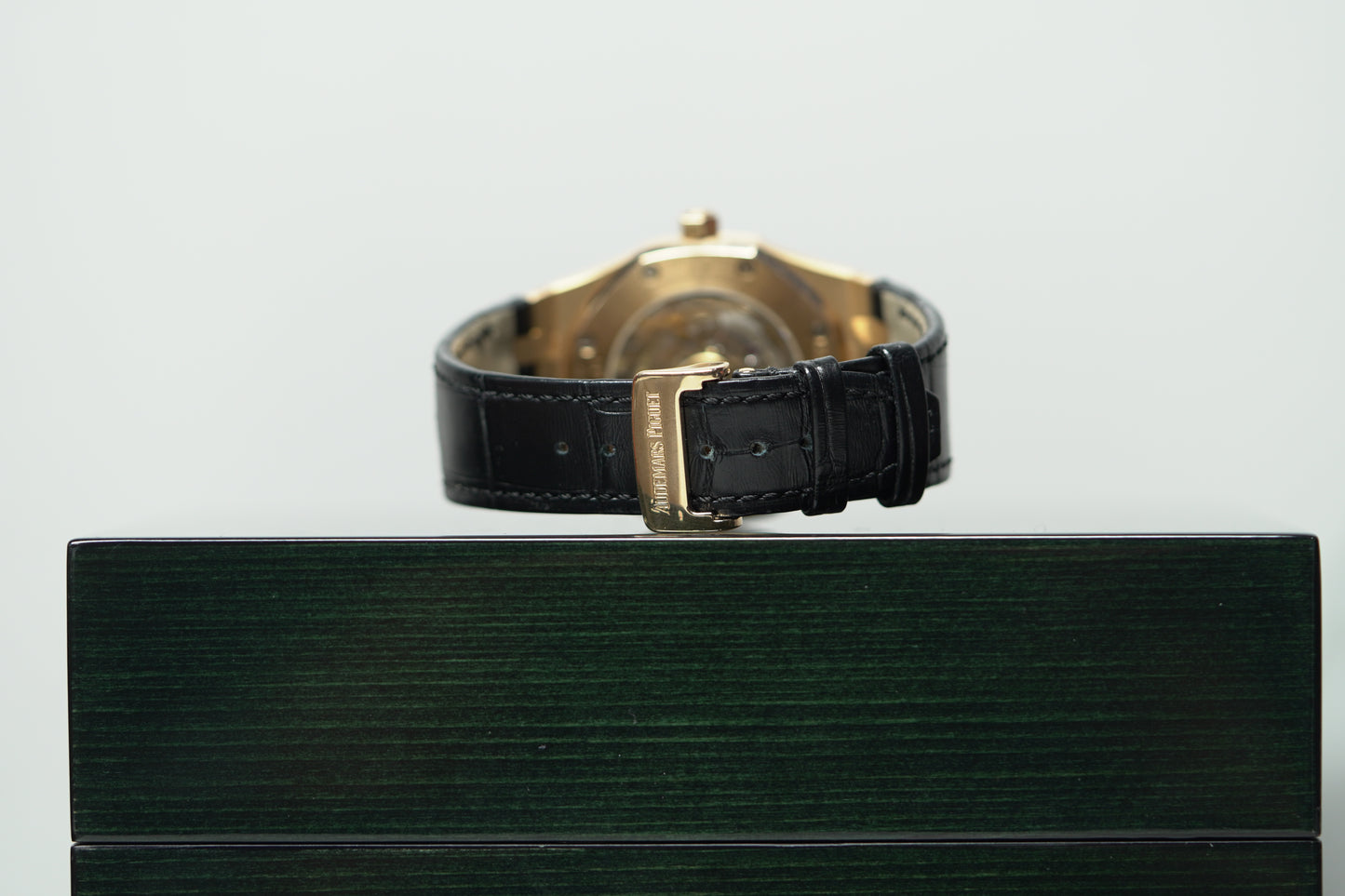 Audemars Piguet Royal Oak Rose Gold 39mm Leather Watch Only 15300OR