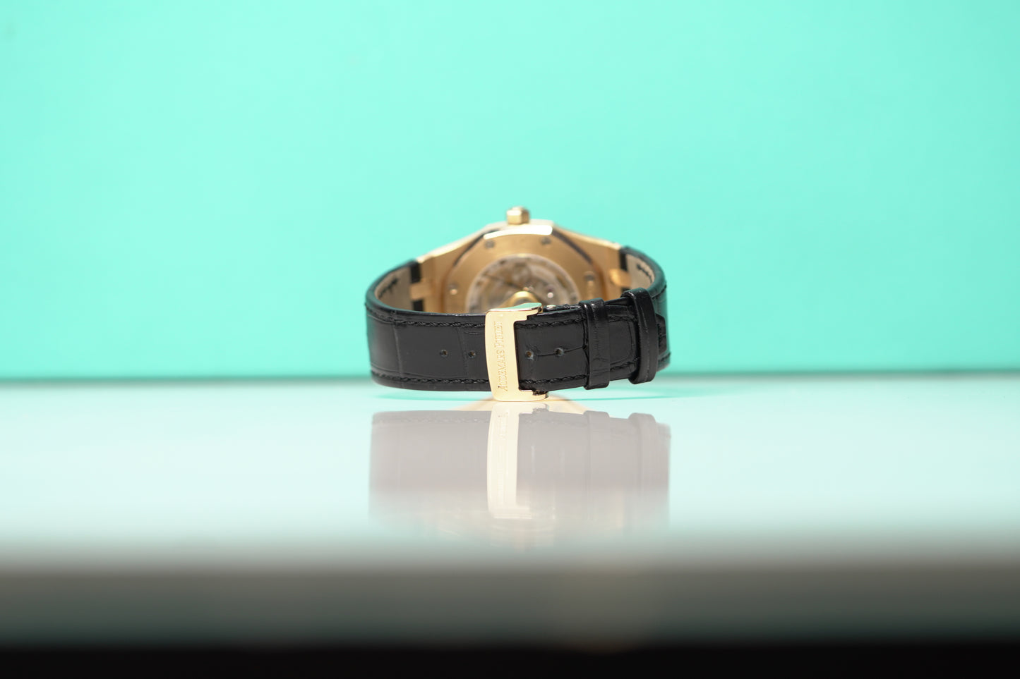 Audemars Piguet Royal Oak Rose Gold 39mm Leather Watch Only 15300OR