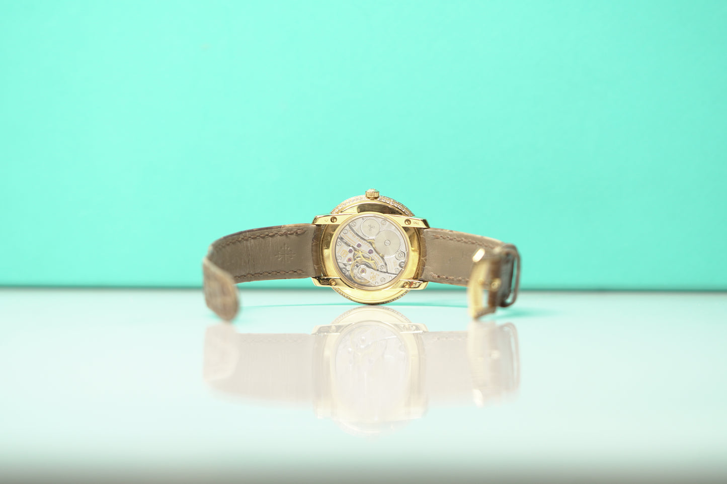 Patek Philippe Ladies Complications Moonphase Rose Gold Diamond Bezel 33mm Mother of Pearl Watch Only UNK 4968R-001