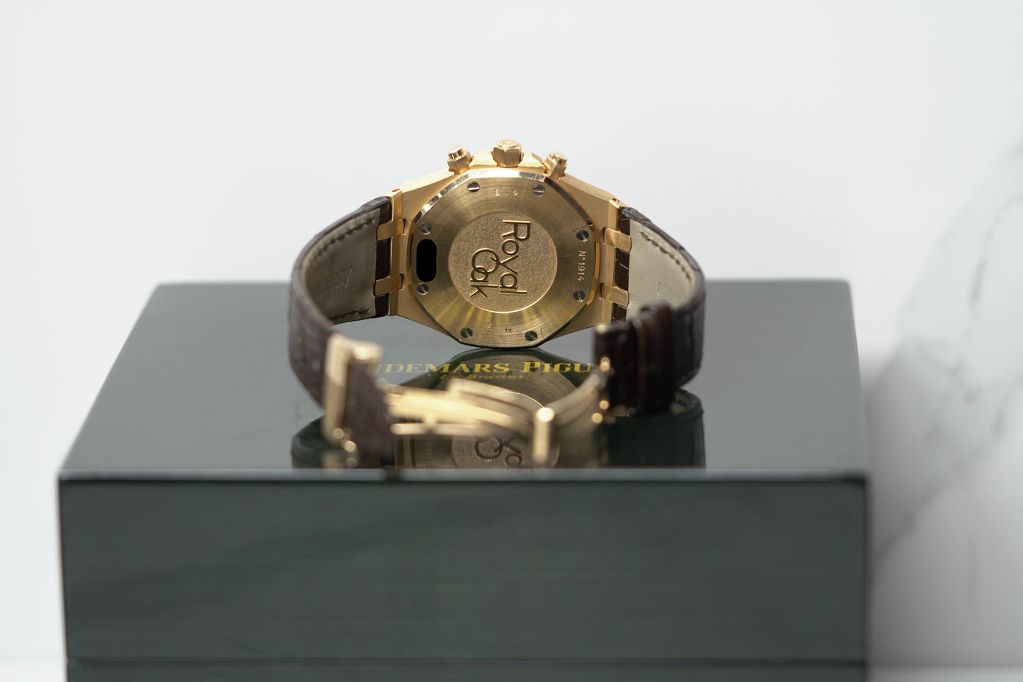 Audemars Piguet Royal Oak Chronograph Rose Gold 41mm Leather Watch Only UNK 26320OR