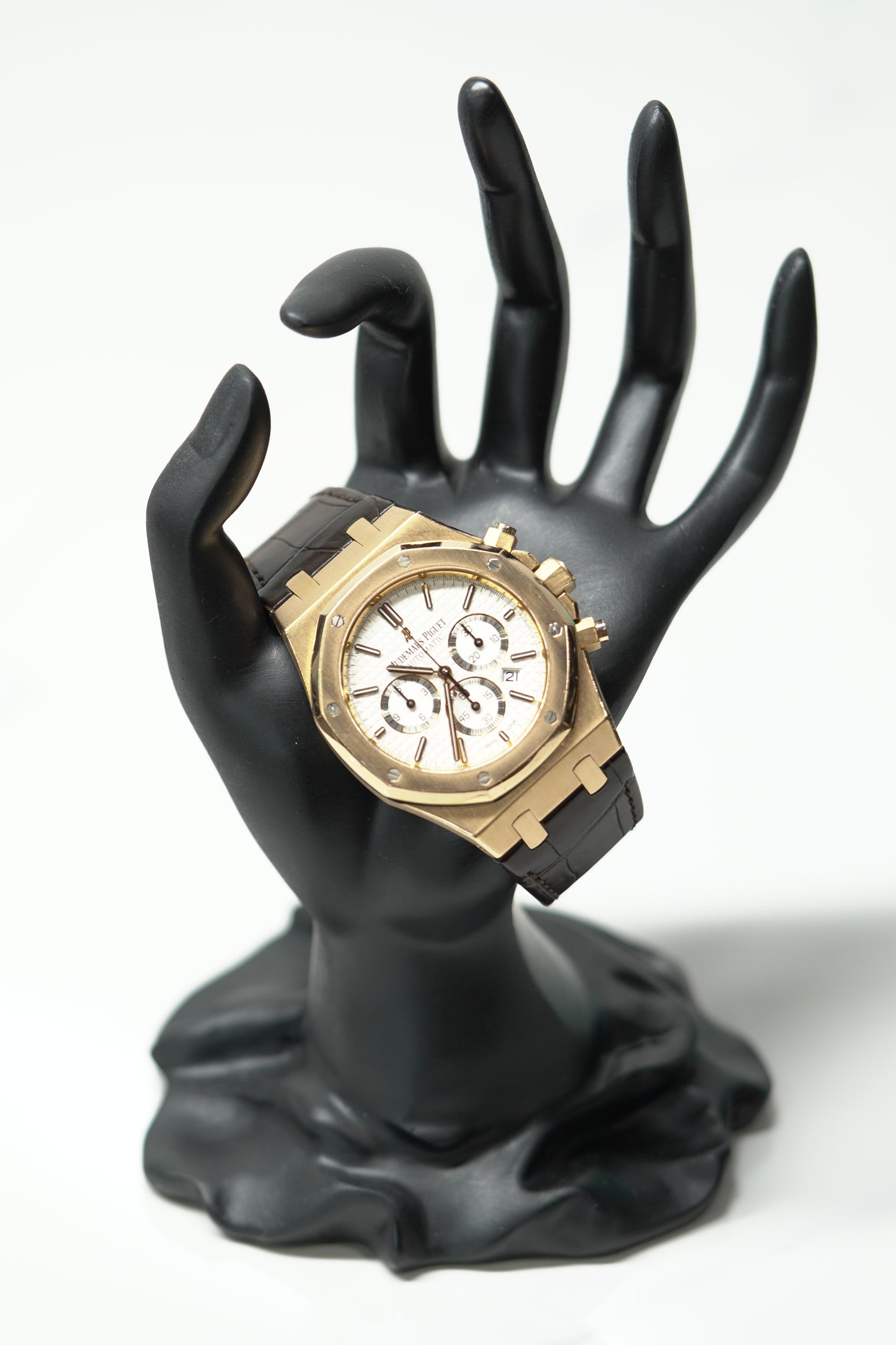 Audemars Piguet Royal Oak Chronograph Rose Gold 41mm Leather Watch Only UNK 26320OR