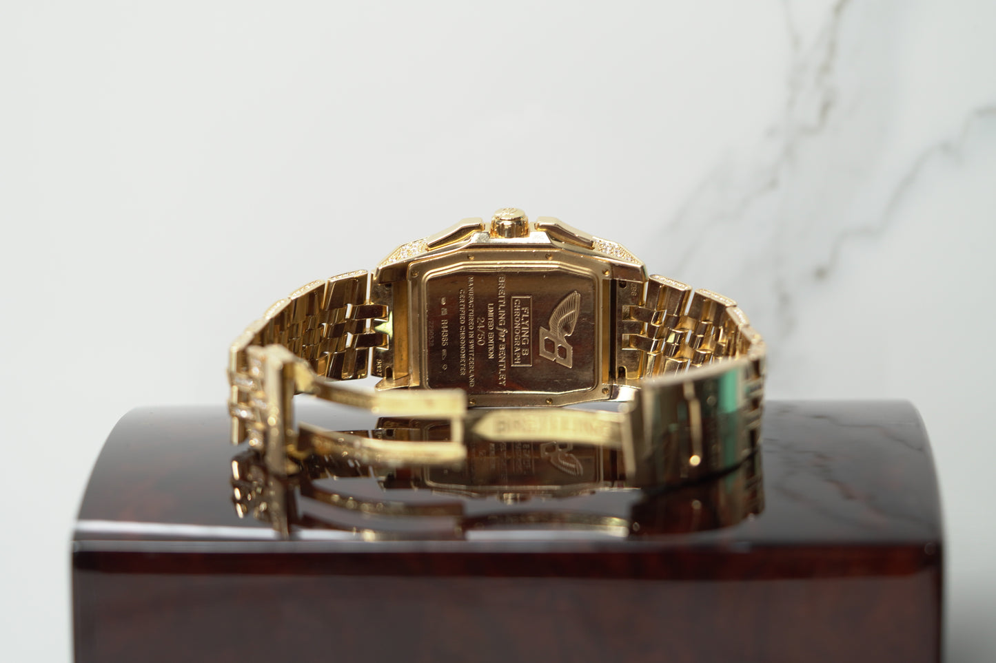 Breitling Flying Bee Rose Gold Factory 38mm Mother of Pearl Bracelet Watch Only R44365