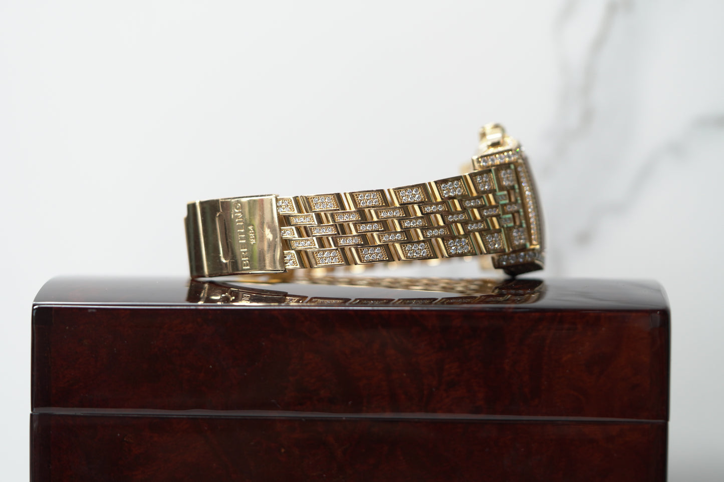 Breitling Flying Bee Rose Gold Factory 38mm Mother of Pearl Bracelet Watch Only R44365