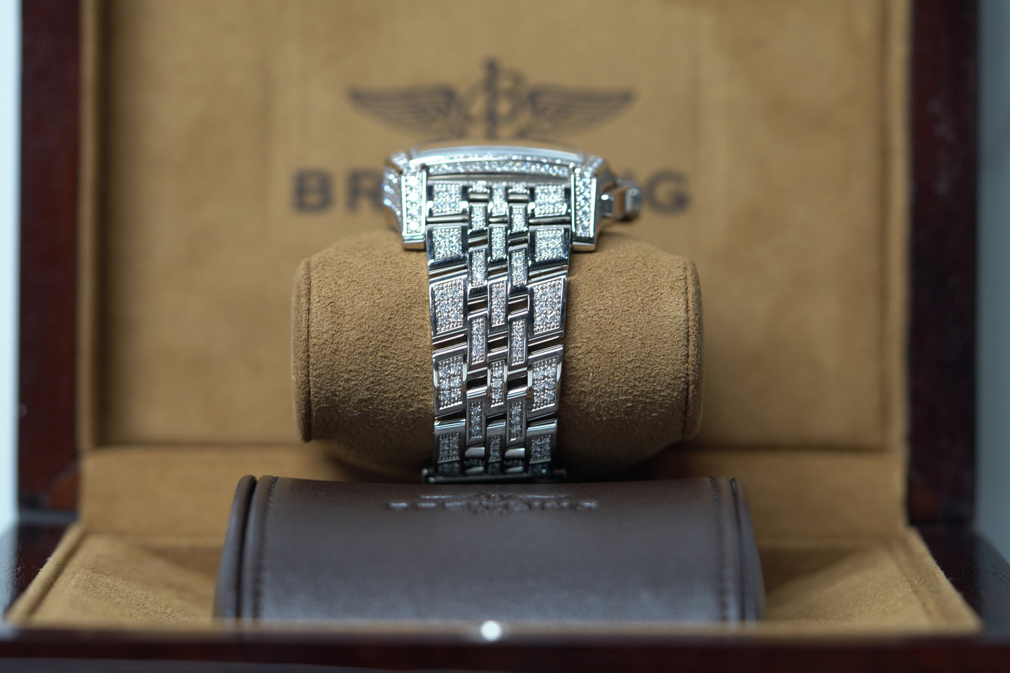 Breitling Flying Bee White Gold Factory 38mm Mother Of Pearl Bracelet Watch Only J44365