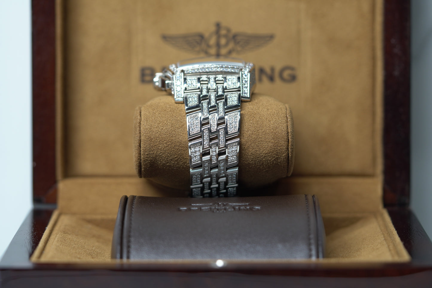 Breitling Flying Bee White Gold Factory 38mm Mother Of Pearl Bracelet Watch Only J44365