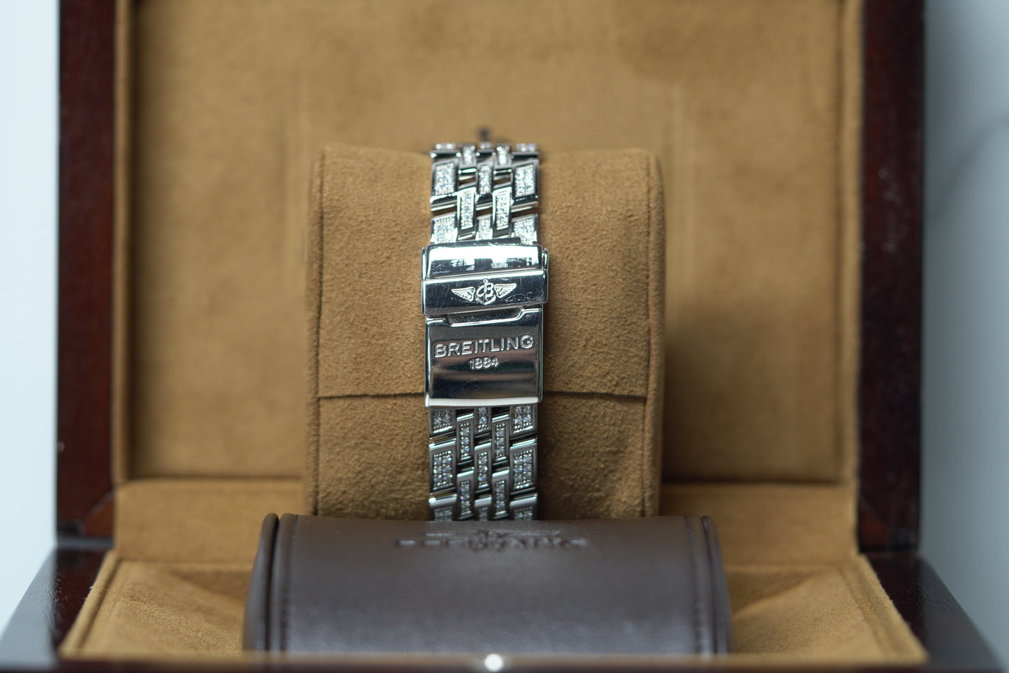 Breitling Flying Bee White Gold Factory 38mm Mother Of Pearl Bracelet Watch Only J44365