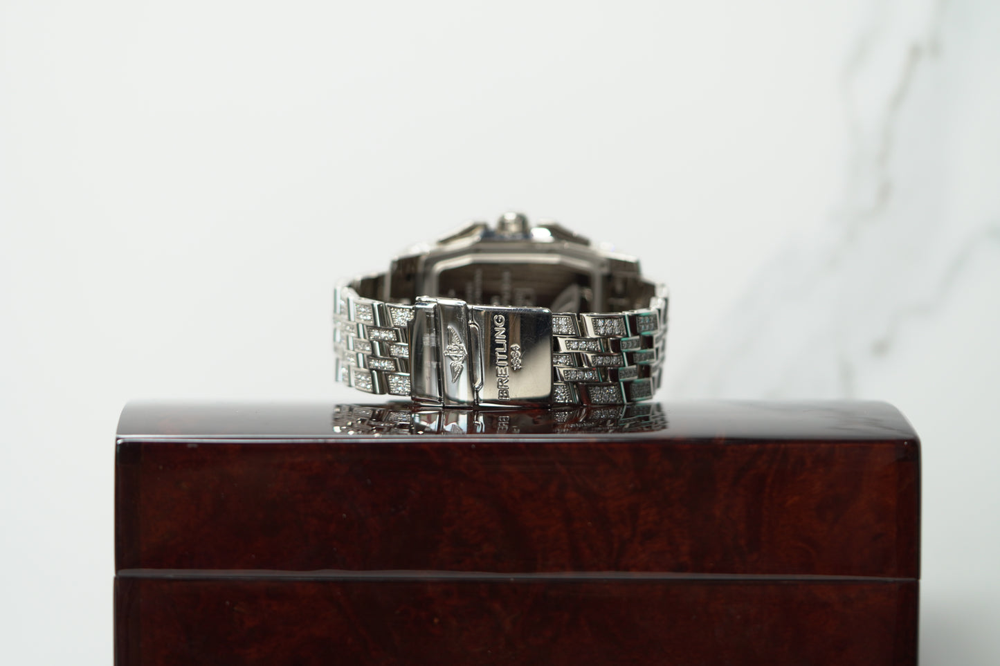 Breitling Flying Bee White Gold Factory 38mm Mother Of Pearl Bracelet Watch Only J44365