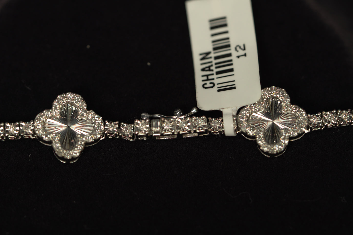 10KT 5.25CT. DIAMOND CLOVER CHAIN WG