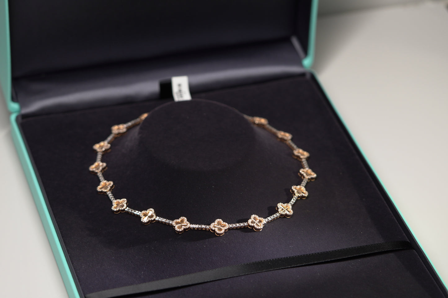 10KT 5.25CT. DIAMOND CLOVER CHAIN RG