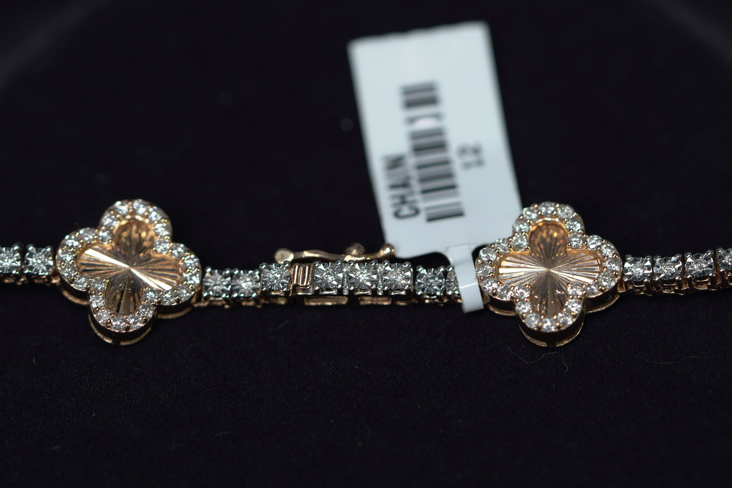 10KT 5.25CT. DIAMOND CLOVER CHAIN RG