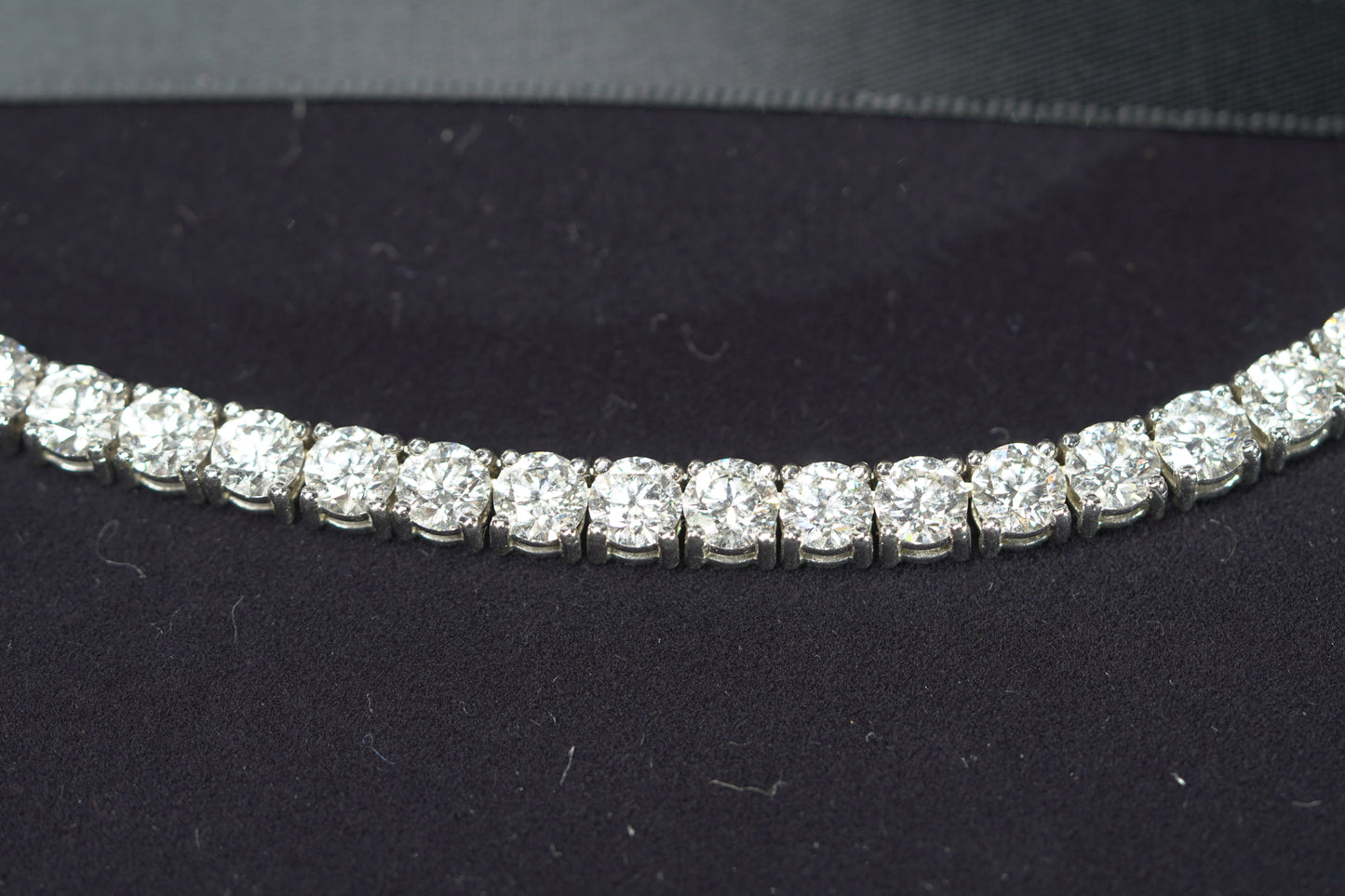 14k White Gold Diamond Necklace 24" 62.1g