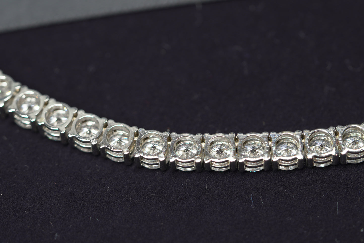14k White Gold Diamond Necklace 24" 62.1g