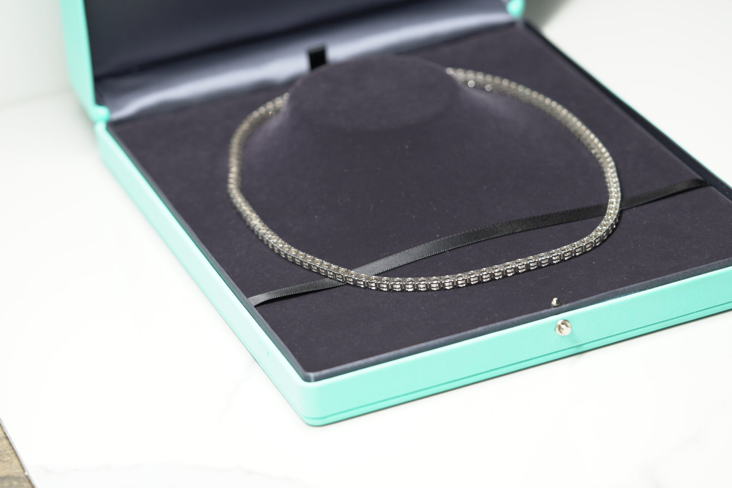 14k White Gold Diamond Necklace 24" 62.1g