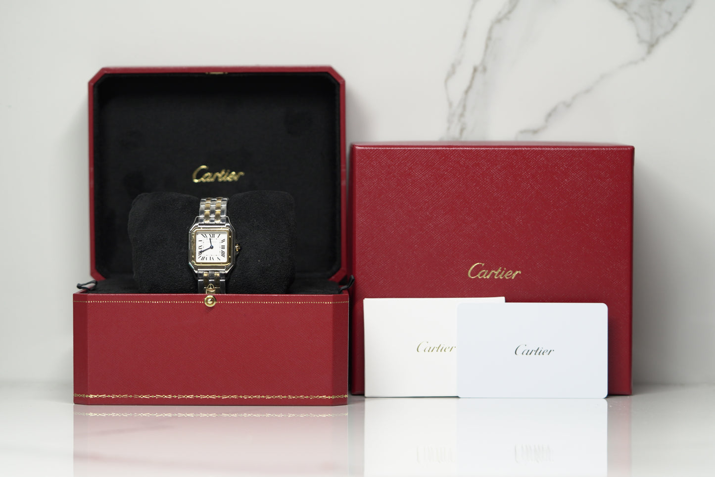 Cartier Panthere Two Tone Yellow Medium White Bracelet Box & Papers 2024 W2PN0007