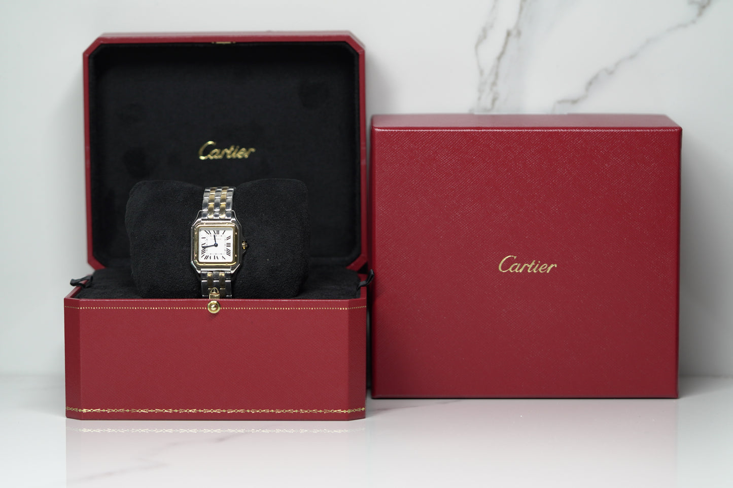 Cartier Panthere Two Tone Yellow Medium White Bracelet Box & Papers 2024 W2PN0007