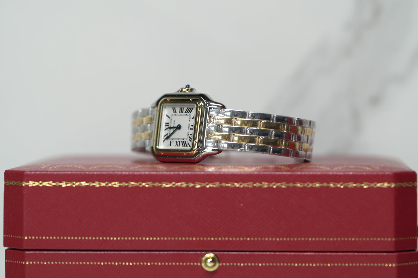 Cartier Panthere Two Tone Yellow Medium White Bracelet Box & Papers 2024 W2PN0007