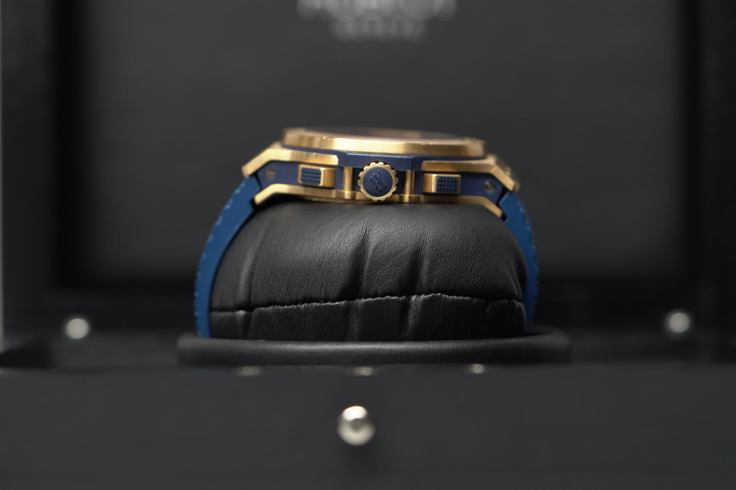 Hublot Big Bang Rose Gold 44mm Blue Rubber Watch Only 301PX7180LR
