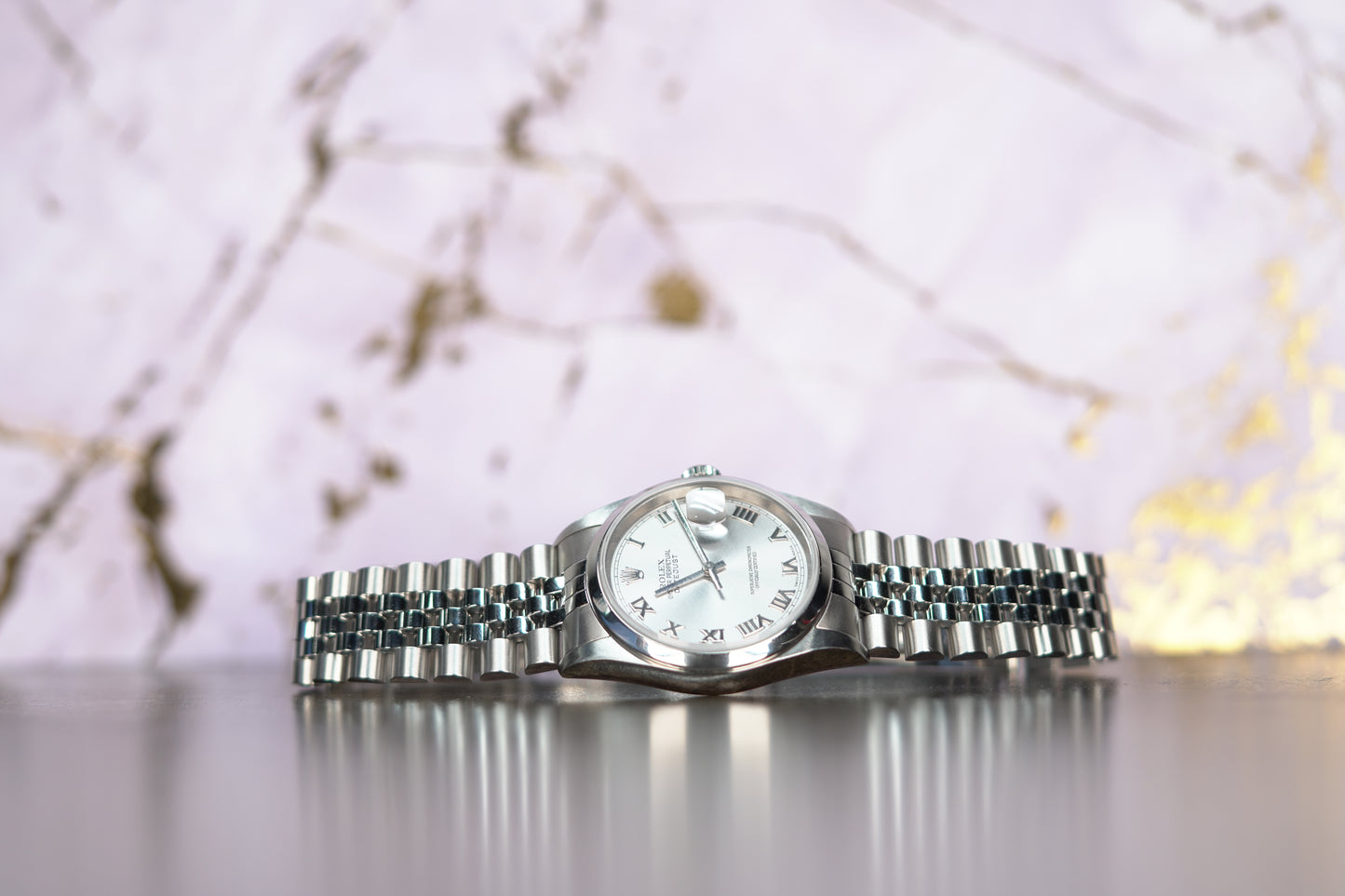 Rolex Datejust Stainless Steel 36mm Silver Roman Jubilee Watch Only UNK 1600