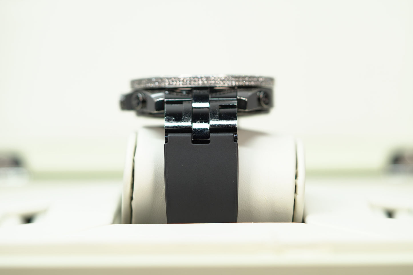 Jacob & Co. 5 Time Zone PVD Factory Diamond Bezel 47mm Black Leather Watch Only JACOBPVDD