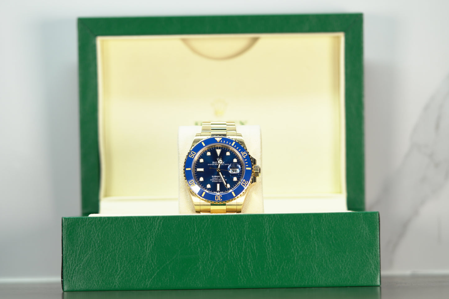Rolex Submariner Yellow Gold 41mm Blue Oyster Papers 2022 126618LB