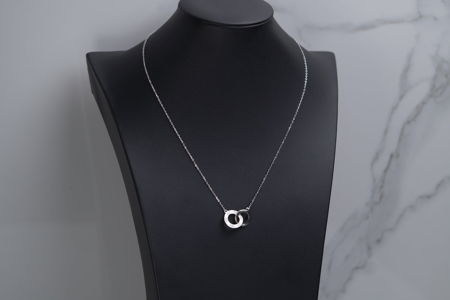 Silver Diamond Love Necklace 3.2g