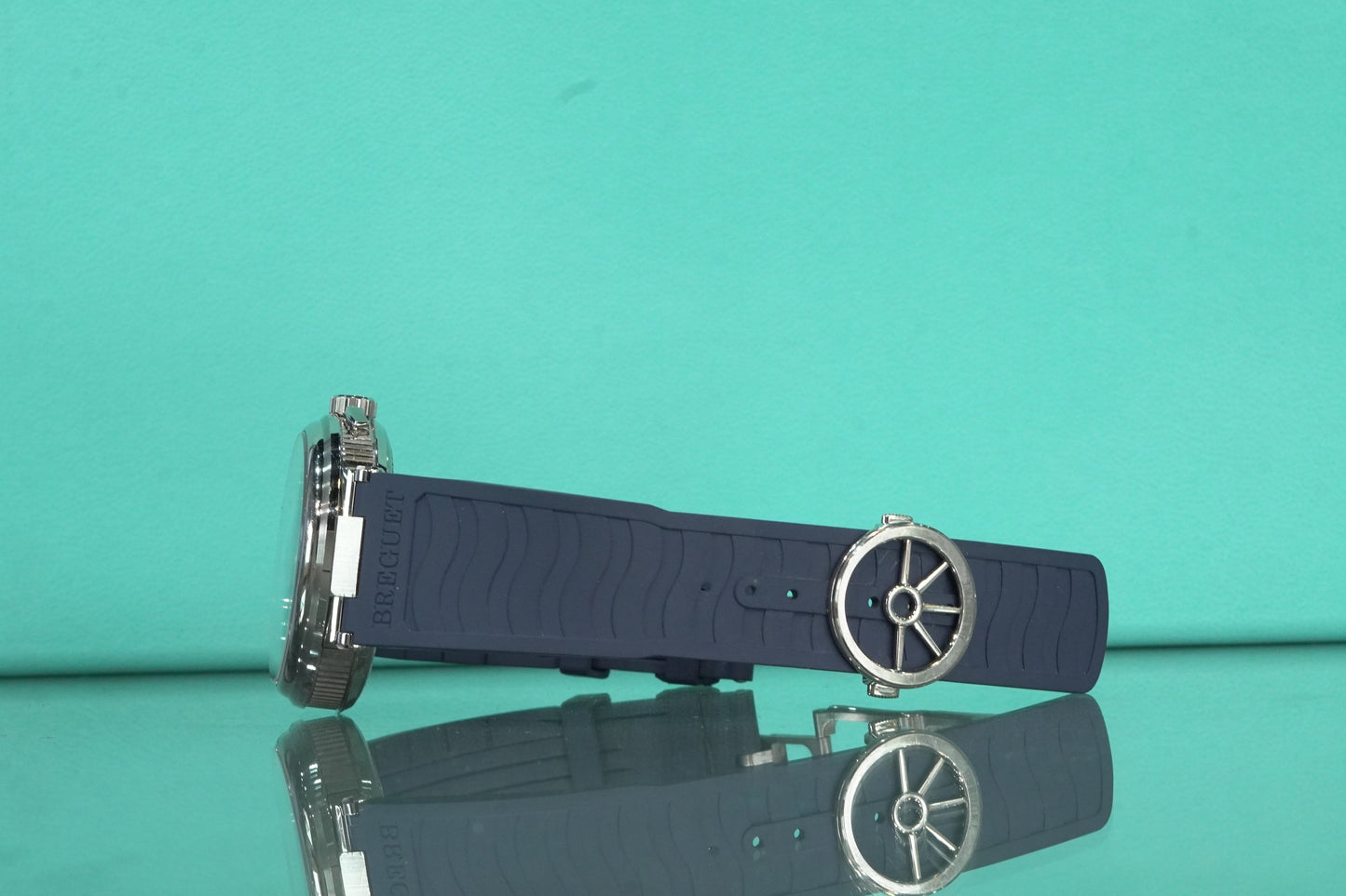 Breguet Marine Marine White Gold 40mm Blue Rubber Watch Only 5517BB