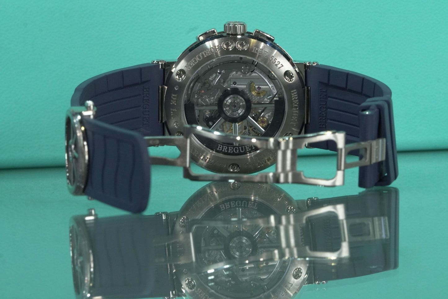 Breguet Marine Marine White Gold 40mm Blue Rubber Watch Only 5517BB
